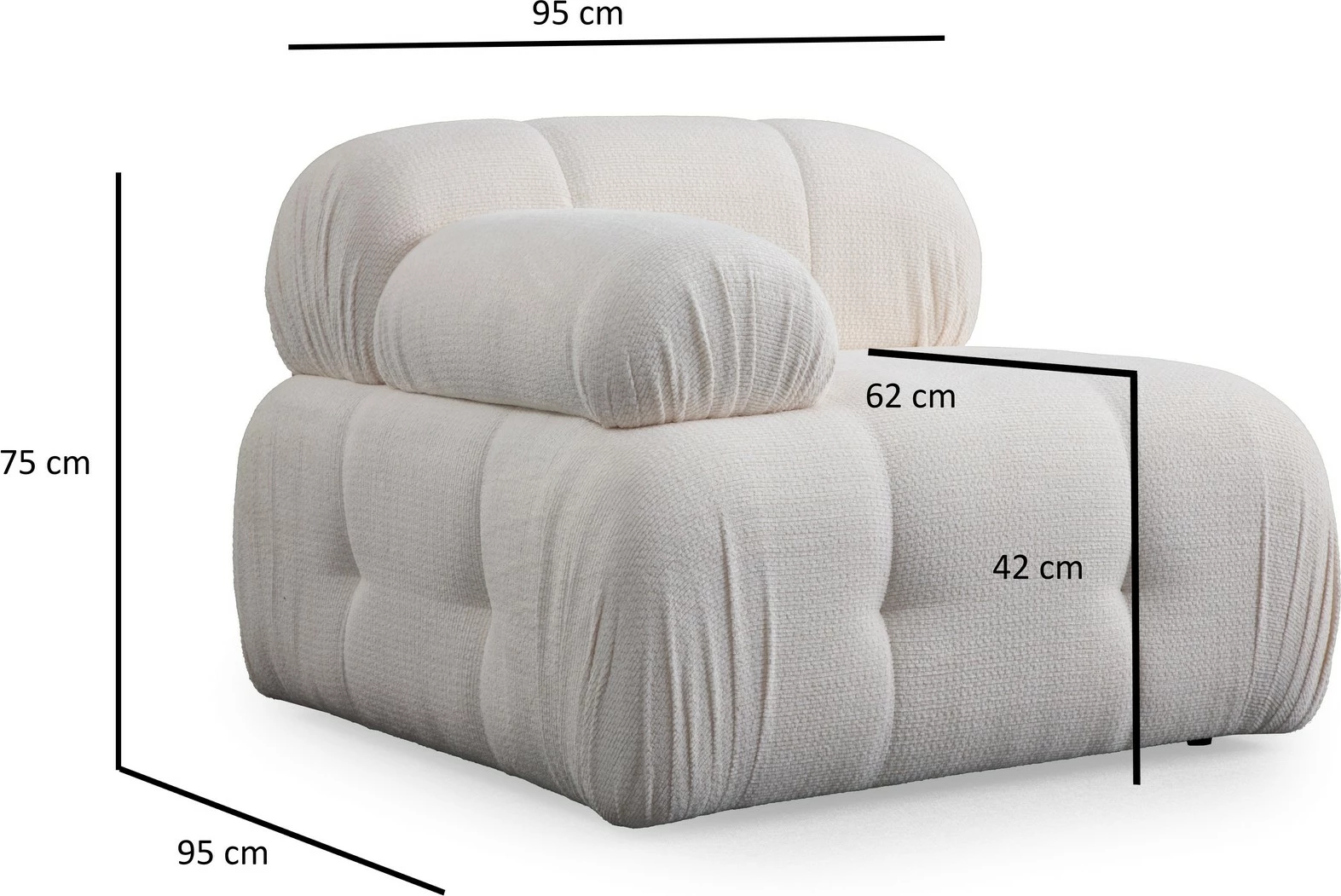 Enosedni naslonjač Atelier del Sofa Petite 1R, bel