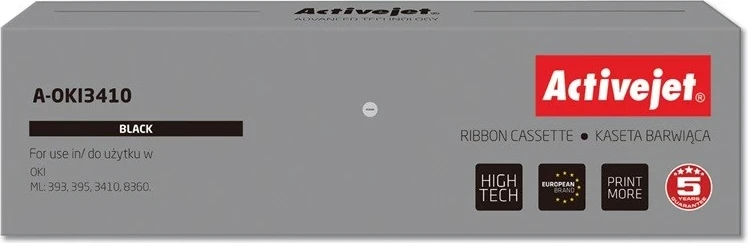 Nadomestni barvni trak Activejet A-OKI3410 za tiskalnik Oki, črn