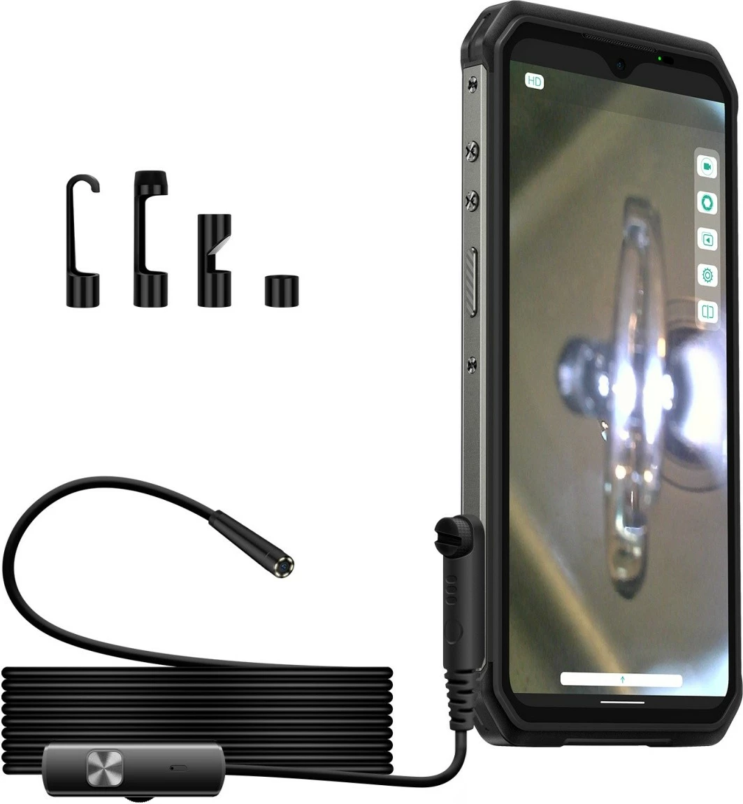 Endoskopska kamera z ojačanim 2 m kablom, IP67, črna, z dodatki Ulefone UF-EC
