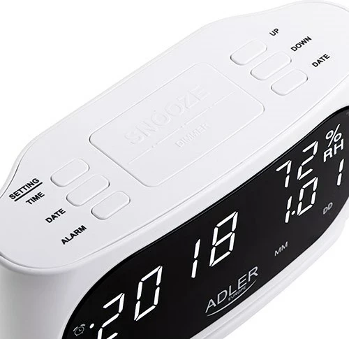 Alarmna ura Adler AD 1186, bela