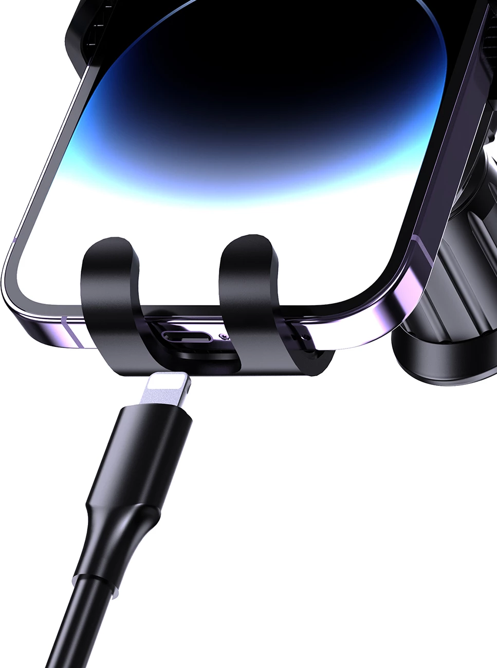 Držalo za pametni telefon, gravitacijsko, s sesalno ploščo, črno Dudao F5N+