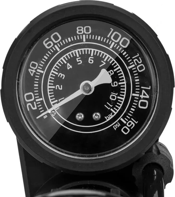 Talna tlačilka z merilnikom tlaka za kolo Rockbros 42610002001, črna