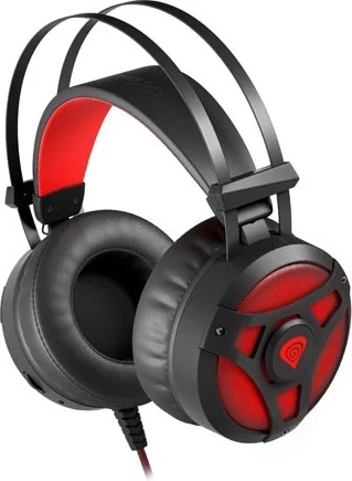 Slušalke z vibracijskim sistemom Genesis Neon 360, črno-rdeče