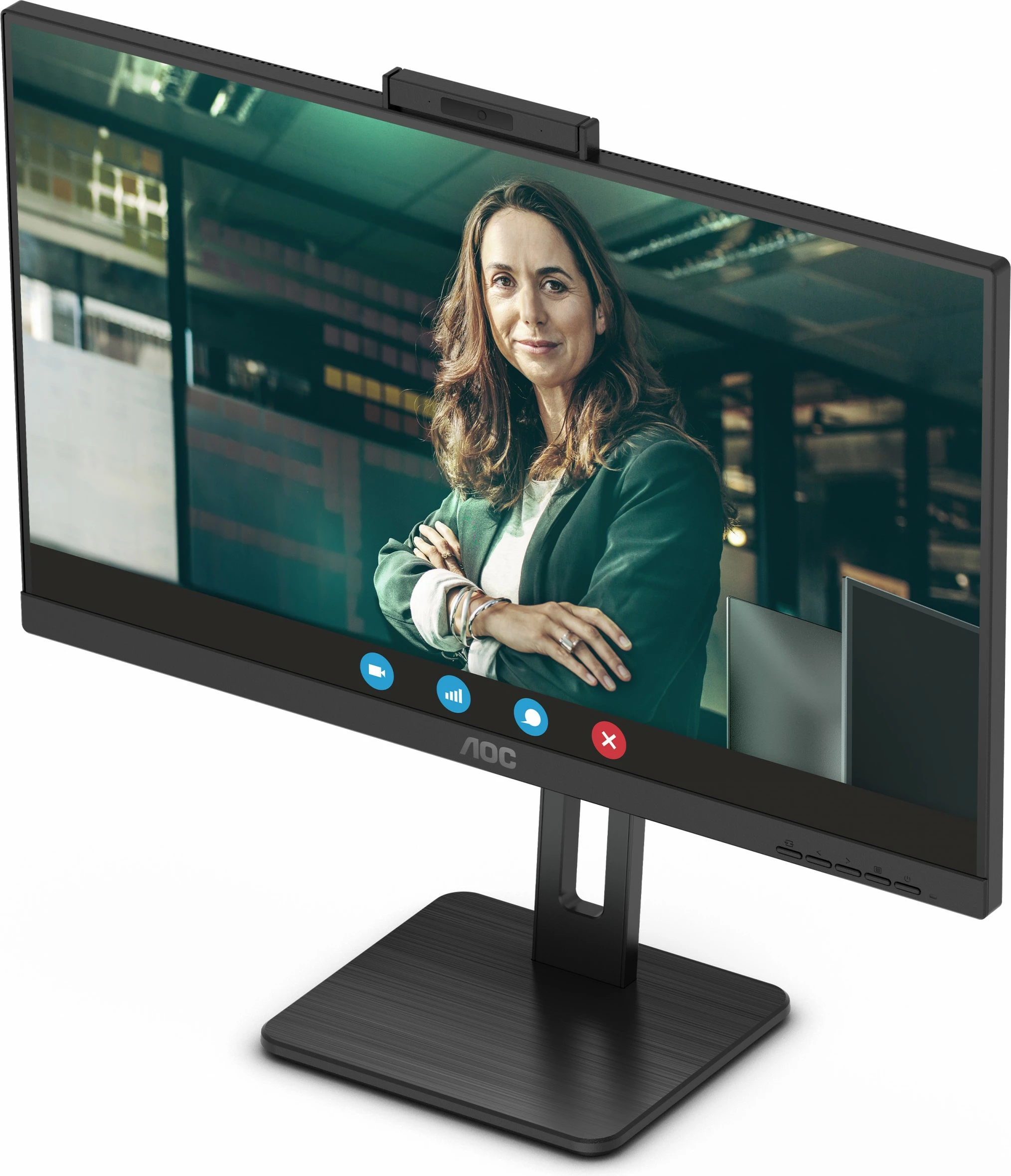 Monitor 23,8-palčni IPS Full HD 75Hz z zvočniki in spletno kamero AOC 24P3QW