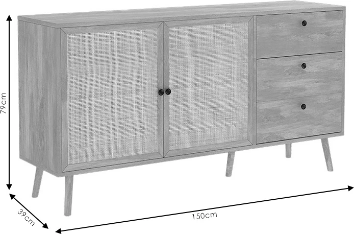 Bufet sonoma Oslo 150x39x79 cm