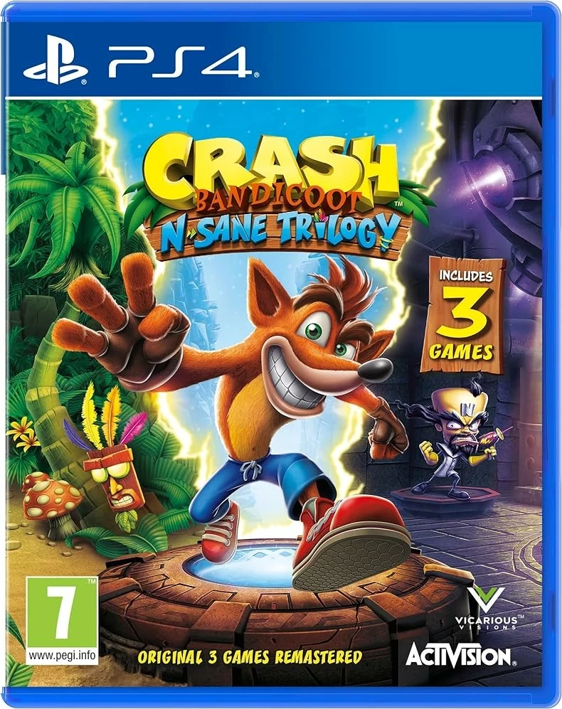Trilogija remasterjev Crash Bandicoot N. Sane, PS4