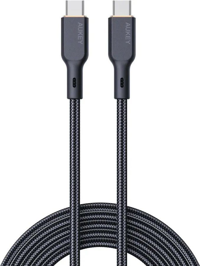 Kabel USB-C na USB-C AUKEY CB-KCC101, 1 m, Kevlar, 100 W, črn