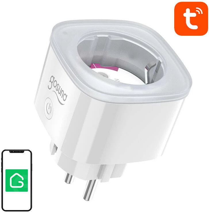 Pametna vtičnica Wi‑Fi, Gosund EP8, 16A, Tuya, bela