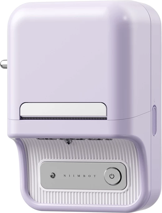 Prenosni termični tiskalnik nalepk, NIIMBOT B21 Pro, 300 dpi, širina tiskanja 20–50 mm, Bluetooth, USB‑C, 1500 mAh, vijoličen