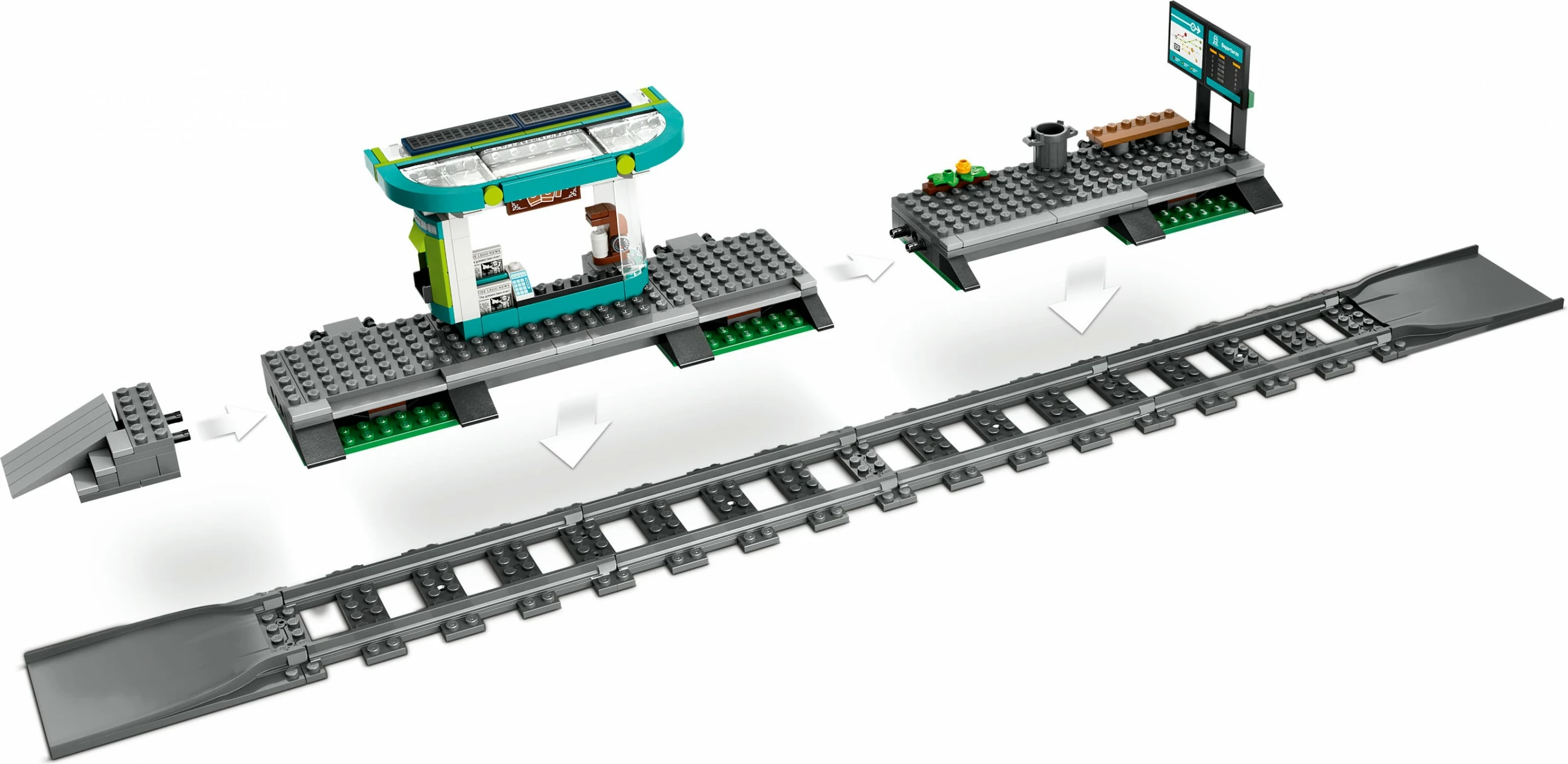 Moderen tramvaj z postajo LEGO City 60423, 811 kosov, večbarven