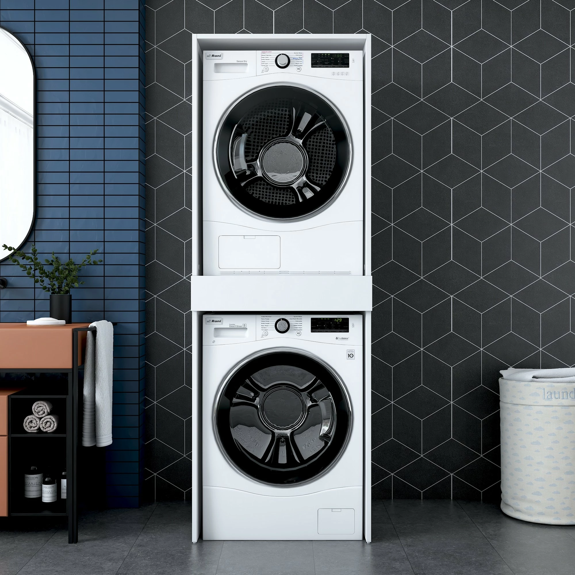 Prostor za shranjevanje za kopalnico Skye Decor KD113 - 3856, bel