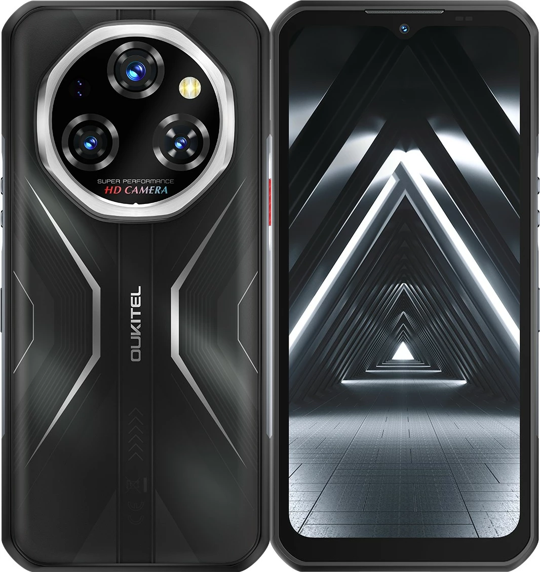 Pametni telefon OUKITEL WP55 5G, 12/256 GB, 6,6" 120Hz, Android 15, 11.000 mAh, IP68/IP69K, črn
