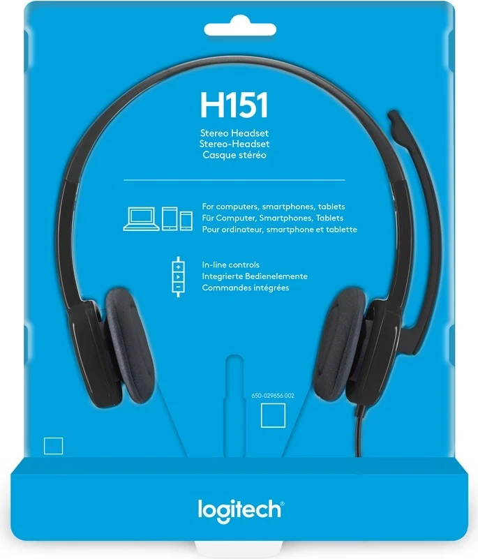 Stereoglasbila z mikrofonom Logitech H150, črno