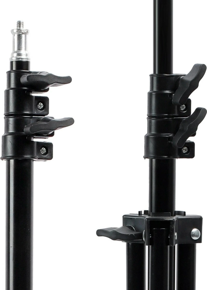 Stojalo za obročasto LED luč Maclean MC-163, višina 62–190 cm, nosilnost 3 kg, 12" združljivo z MCE612/MCE612B, črno