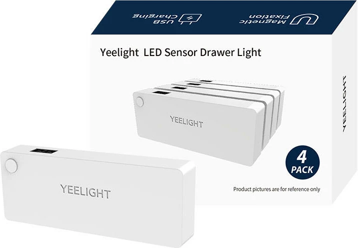 LED luči s senzorjem za predale, 4 kosi, Yeelight YLCTD001, bela