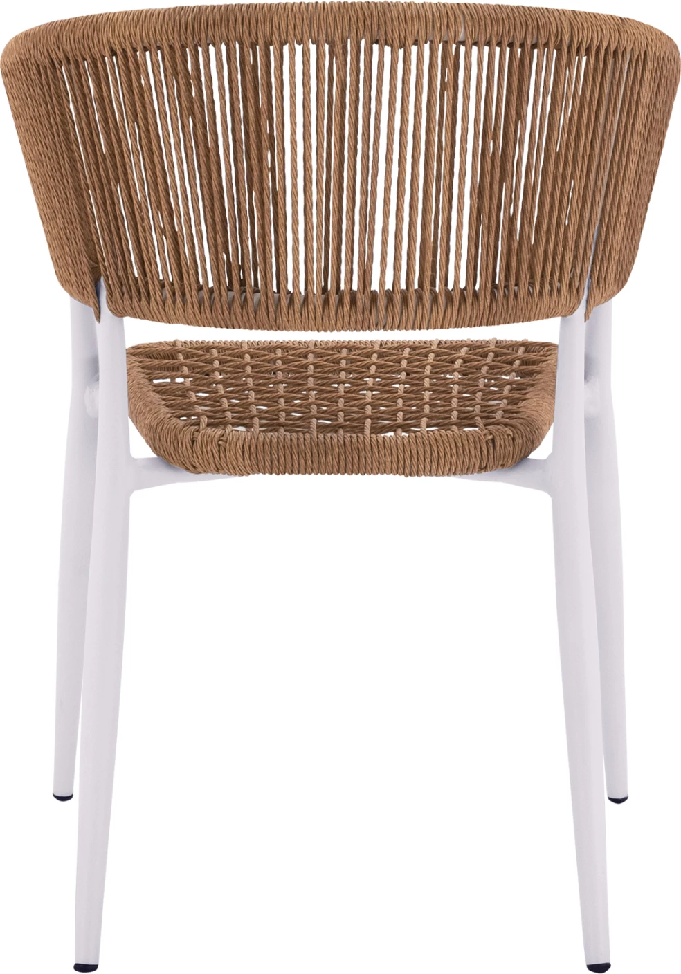 Aluminijasti naslanjač EULO FH5783.12 bel-sintetični ratan bež 55,5x63,5x78Hcm