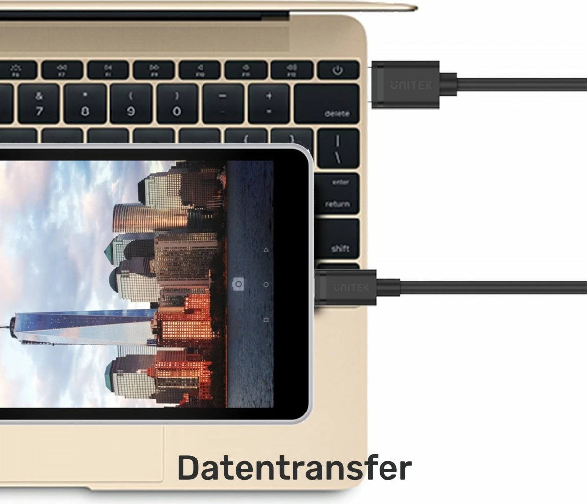 Kabel USB-C na USB-A, Unitek C14067BK, 1,5 m, črn