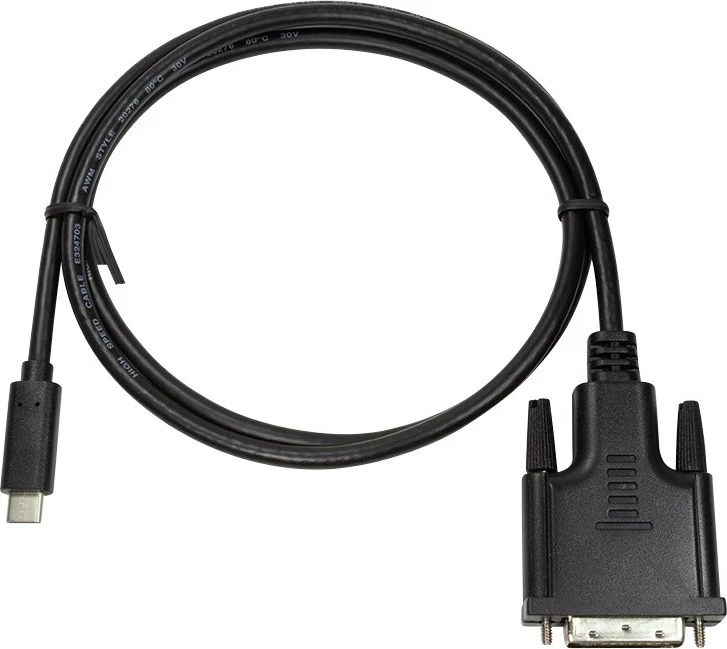 Kabel USB-C-DVI, 1,8 m, črn LogiLink
