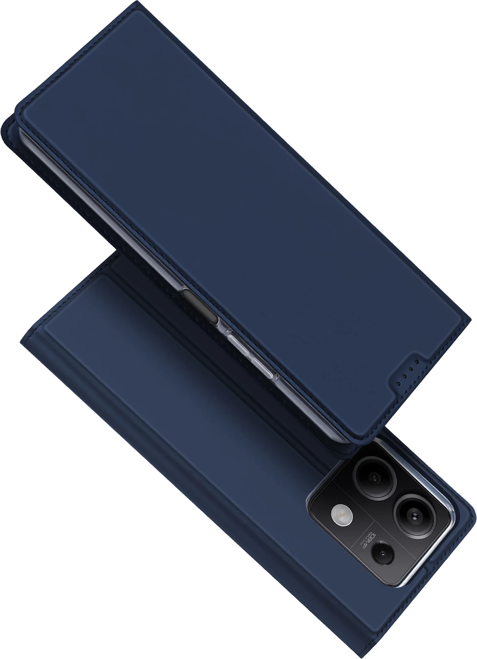 Ovitek za telefon z zapiralom in žepom za kartice, moder, Dux Ducis Skin Pro za Xiaomi Redmi Note 13 5G