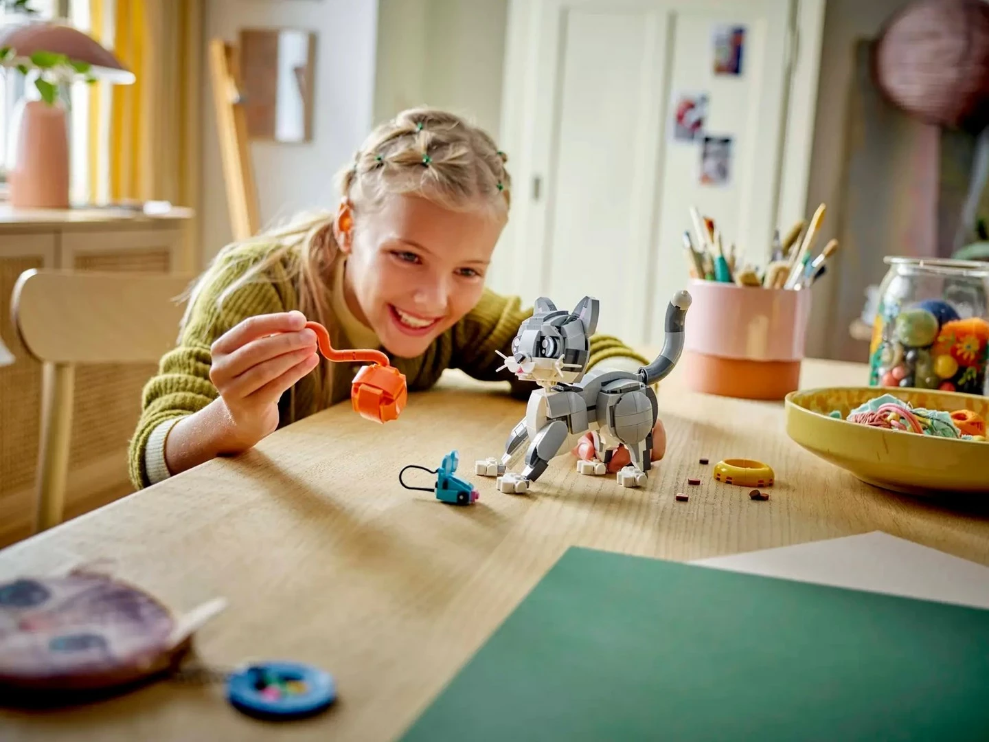 Igriv maček, Set LEGO Creator 3 v 1 Playful Cat 31163, za otroke 8+