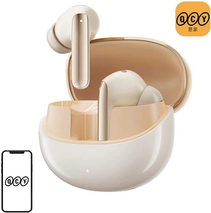 Brezžične TWS slušalke QCY MeloBuds Pro HT08, ANC, zlata