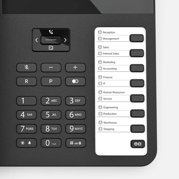 Namizni telefon s kablom, LCD zaslon, črn, Gigaset Desk600