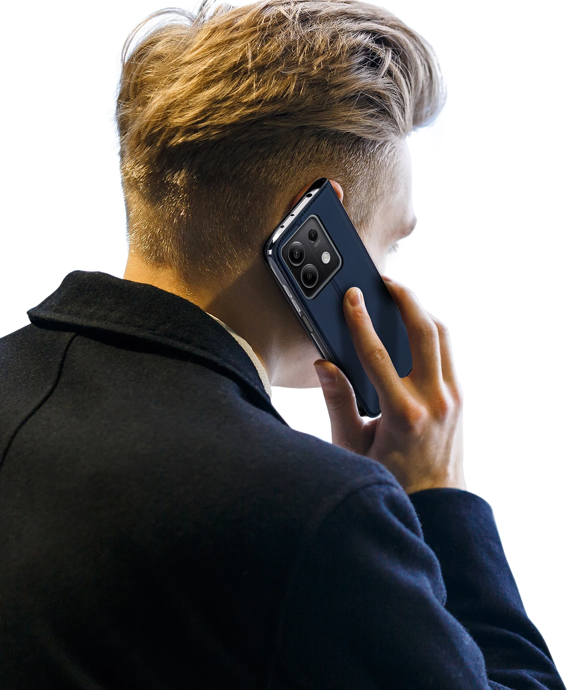Ovitek za telefon z zapiralom in žepom za kartice, moder, Dux Ducis Skin Pro za Xiaomi Redmi Note 13 5G