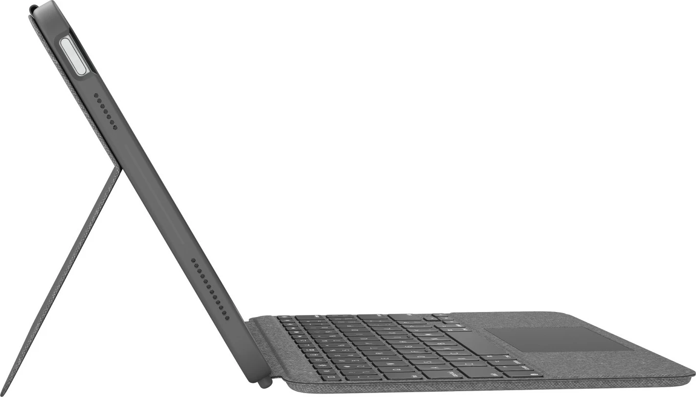 Torbica z tipkovnico Logitech Combo Touch, QWERTZ, nemščina, z drsno ploščico, siva