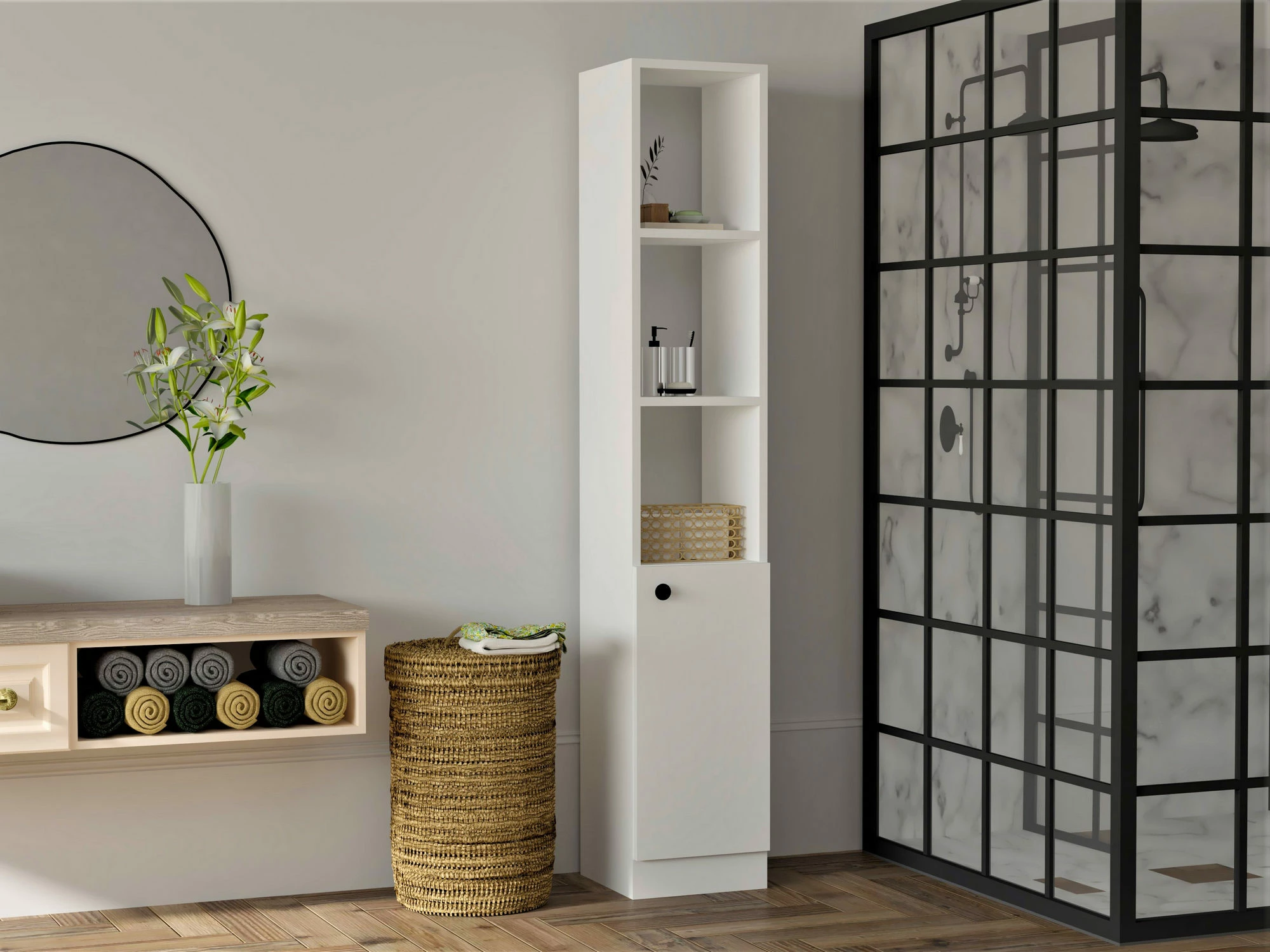 Kopalniška omarica Hanah Home, Trend, bela