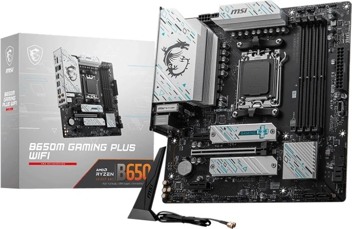 Matična plošča B650M GAMING PLUS WIFI MSI, Socket AM5, micro ATX, črna