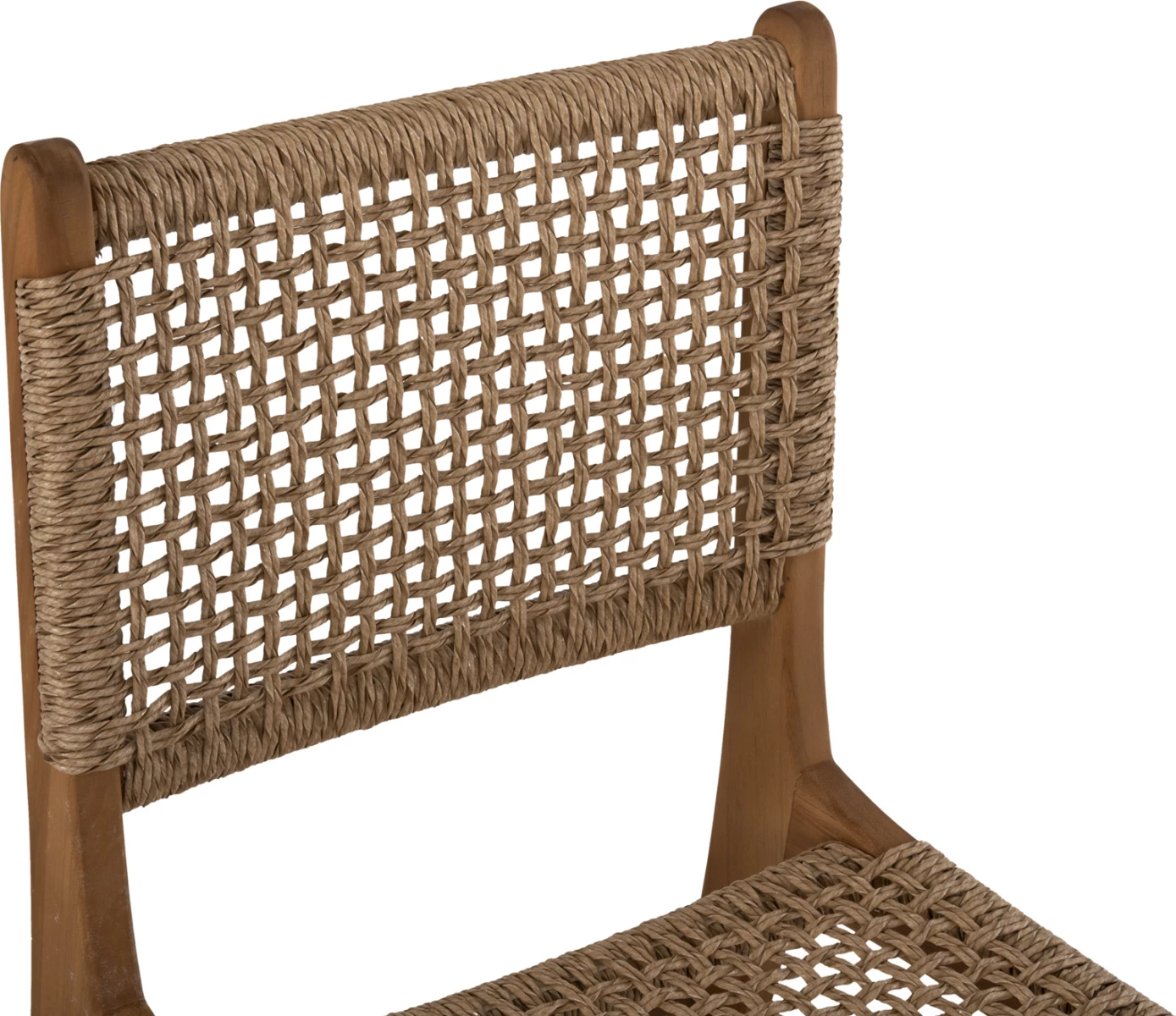 Jedilni stol NESHA FH9386.11 iz tikovega lesa in VIRO vrvi 46x57x86Hcm