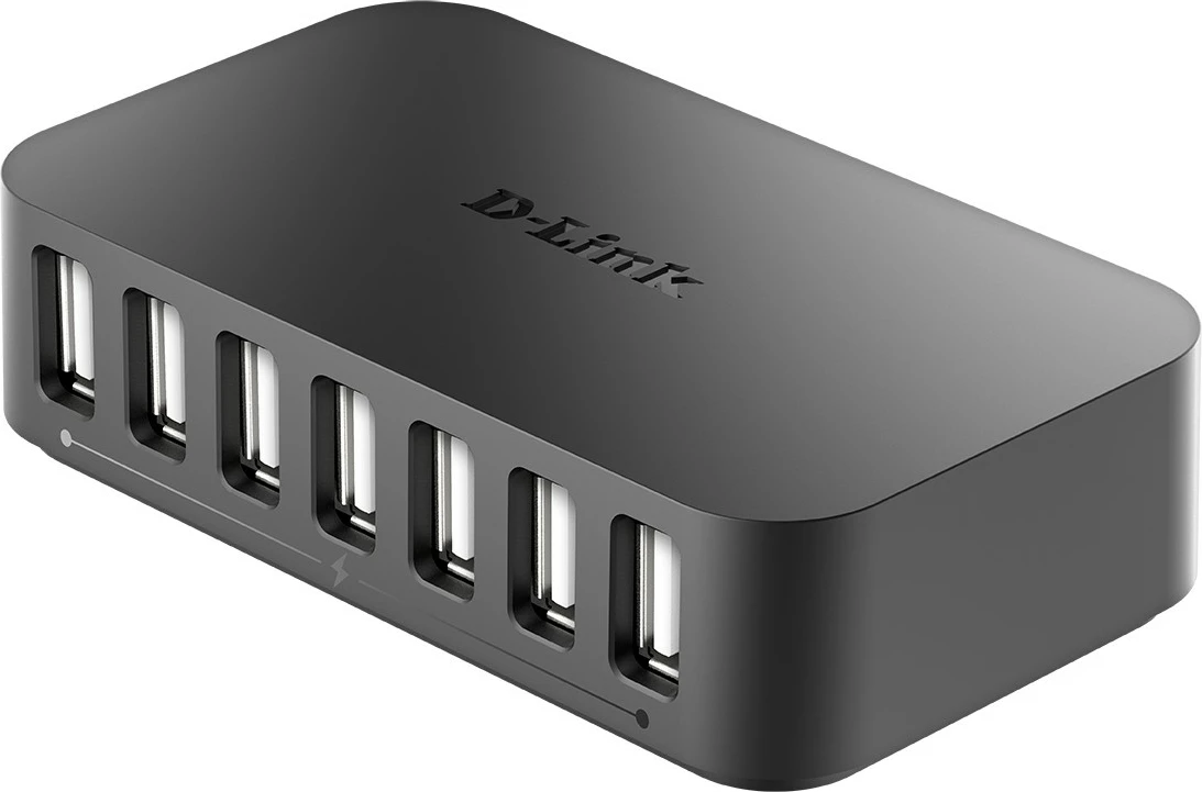 USB razdelilec D-Link DUB-H7, 7 vrat, 480 Mbps, črn