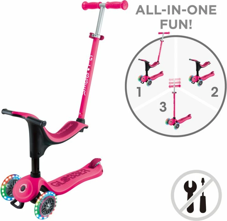 Svetleči otroški skiro Globber