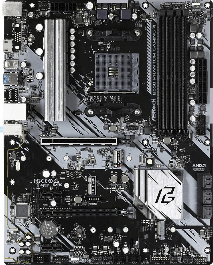 Matična plošča ASRock B550 Phantom Gaming 4, Socket AM4, DDR4, ATX, črna