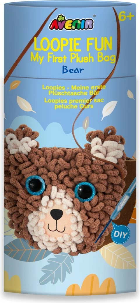 Set plišaste torbice My First Plush Bag, MG DYSTRYBUCJA, medvedek, bež/rjav