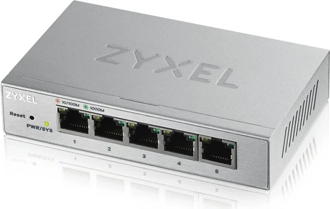 Managed Gigabit Ethernet stikalo Zyxel GS1200-5, 10/100/1000, srebrno