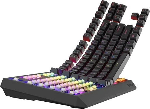 Mehanska brezžična tipkovnica z RGB osvetlitvijo Genesis Thor 230 TKL, Outemu Silent Lemon, črna