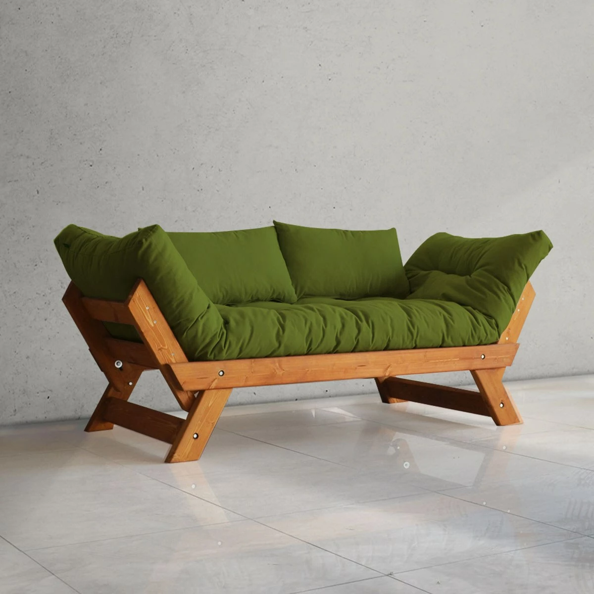 Vrtni dvosed za dva, Skye Decor CPT8106-210, teak in zelena