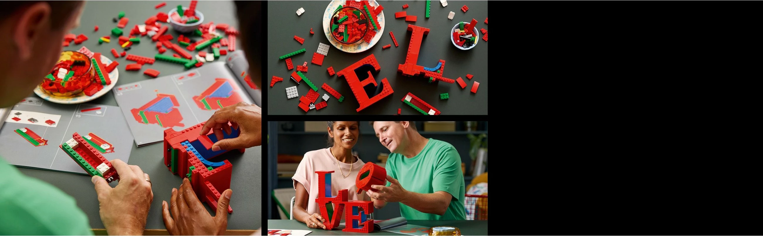 Umetniški set LOVE, LEGO Art 31214, večbarven