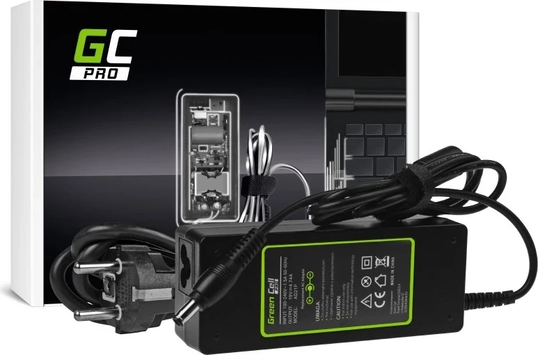 Polnilec za prenosnik Green Cell AD21P, 90 W, črn