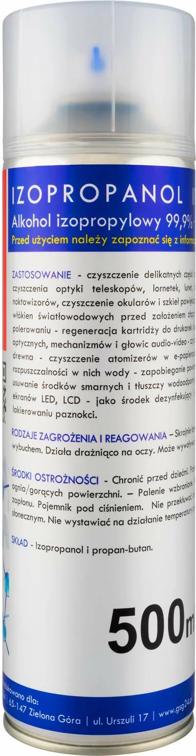 Sprej izopropanola 99,9 %, 500 ml, GSG24 IPA I-MAX