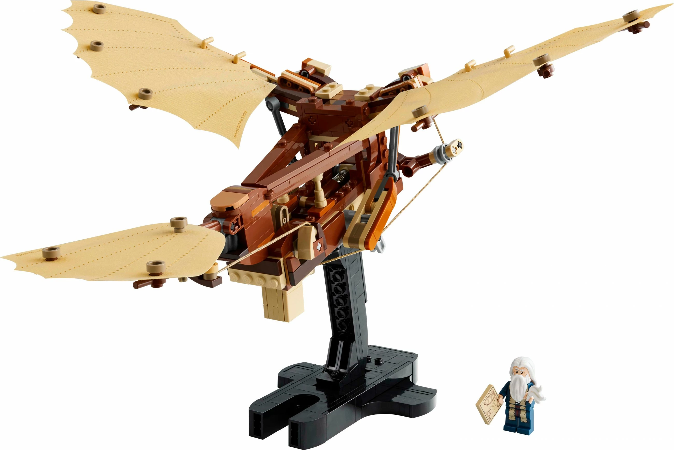 Model zgodovinske leteče naprave Leonardo da Vinci, LEGO set, 493 delov, večbarven