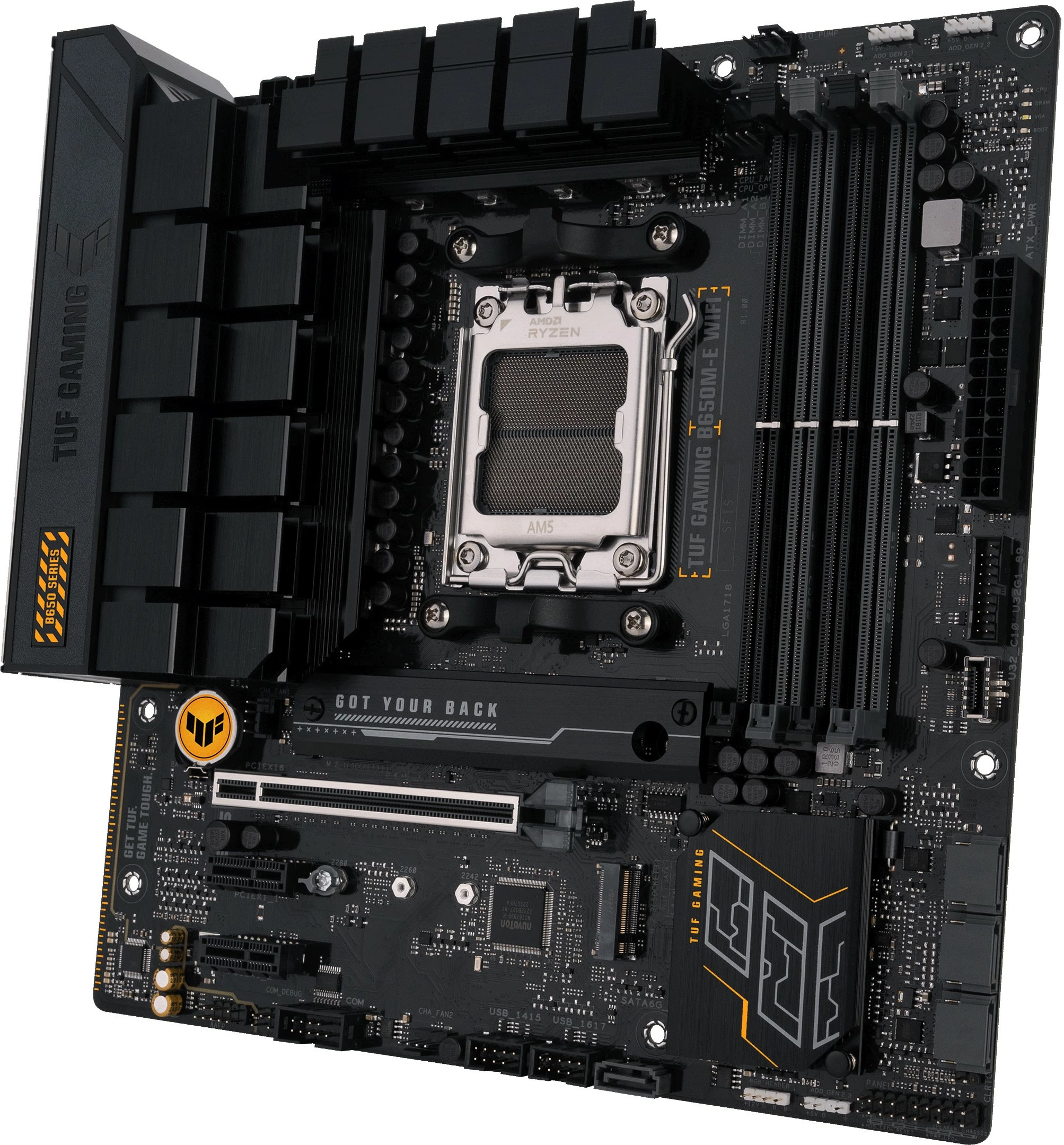 Plošča ASUS TUF GAMING B650M-E WIFI, AMD, Socket AM5, DDR5, 128 GB, črna