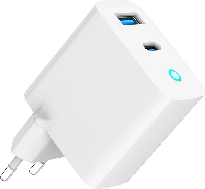 Univerzalni polnilec, 65 W, 2 USB priključka, bel Gembird TA-UC-PDQC65L-W-01