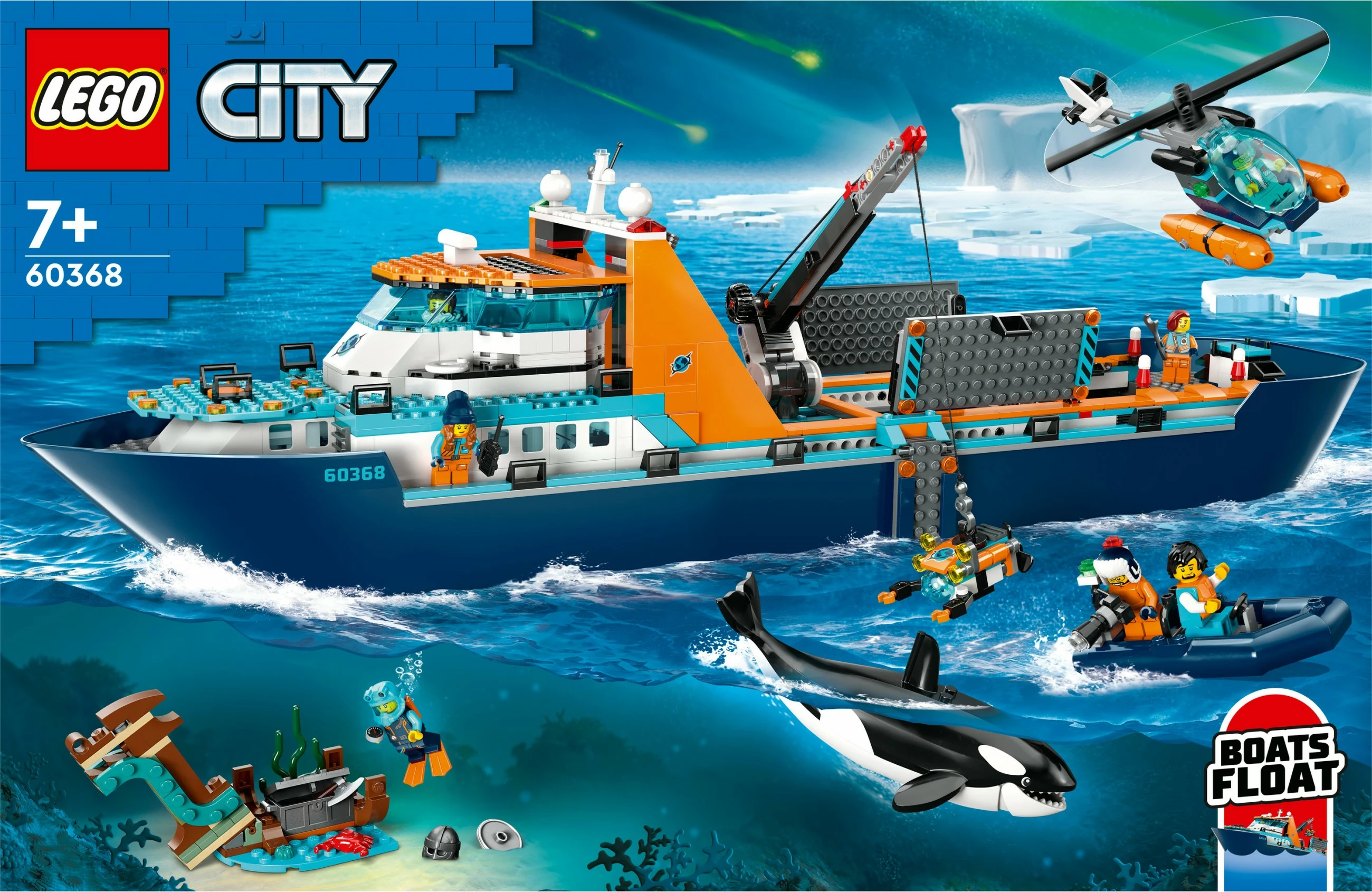 Set za gradnjo Arctic Explorer Ship, LEGO, 815 delov, plastika, večbarven