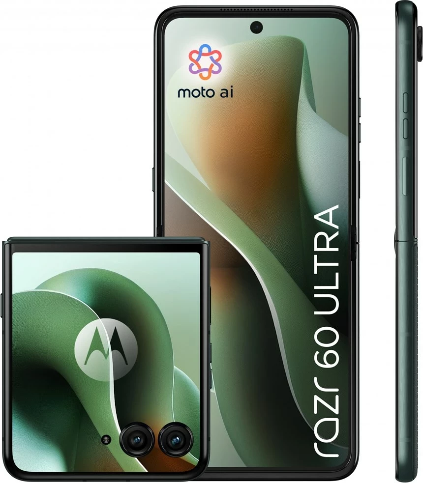 Zložljiv pametni telefon Motorola razr 60 ultra, 16 GB RAM, 512 GB, 5G, temno zelen