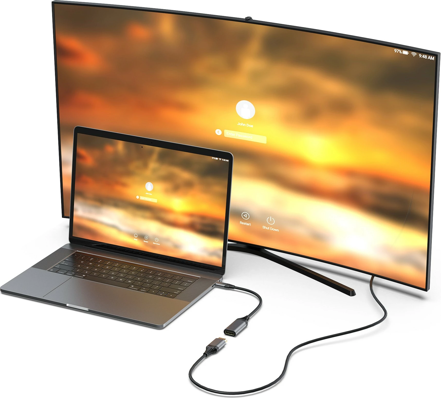 Adapter USB-C na DisplayPort 1.4 Equip, 8K/30Hz, 0,15 m, črno/siv