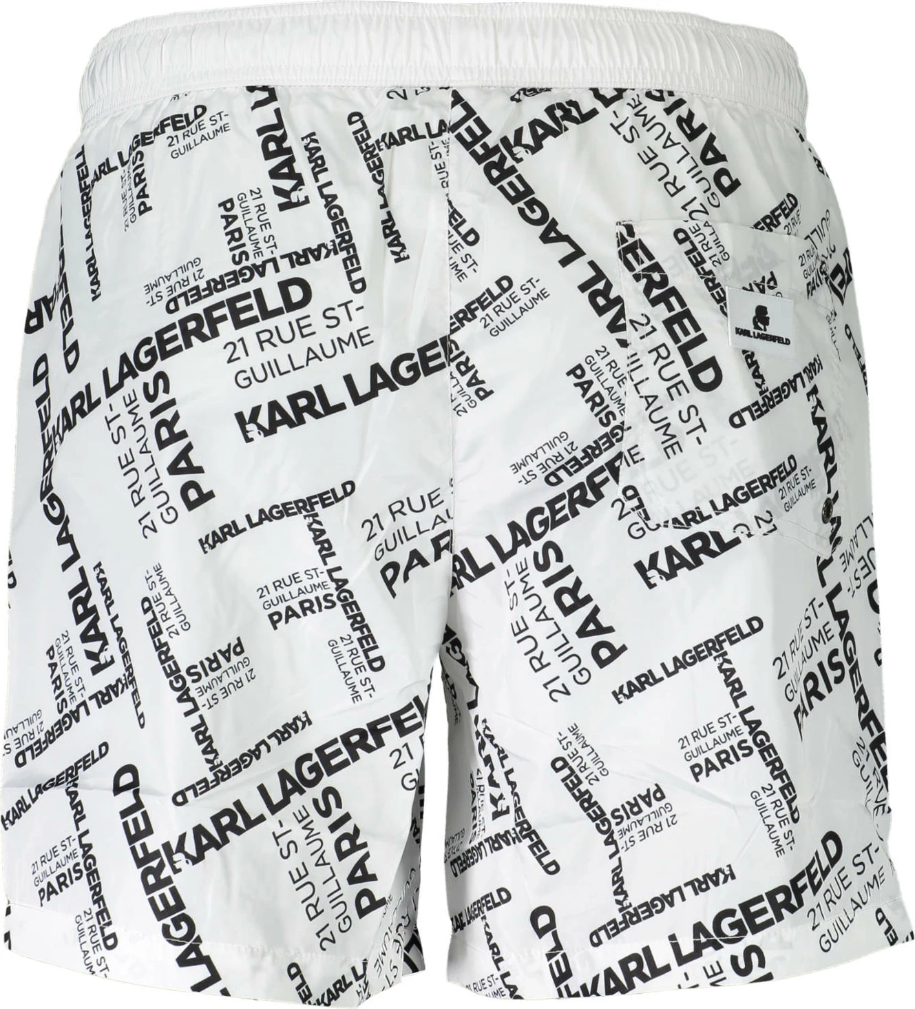 Moške kopalke KARL LAGERFELD BEACHWEAR, bele