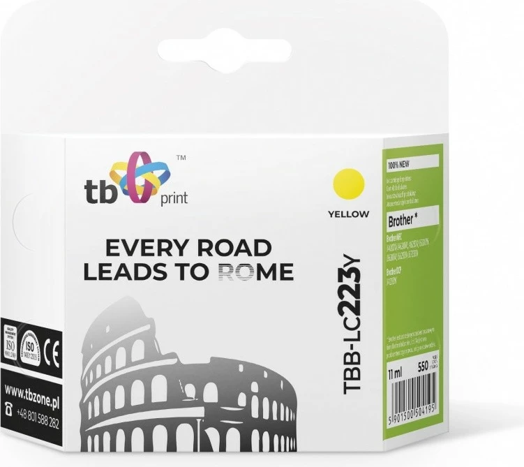 Kartuša s črnilom TB Print TBB-LC223Y za Brother, 11 ml, rumena