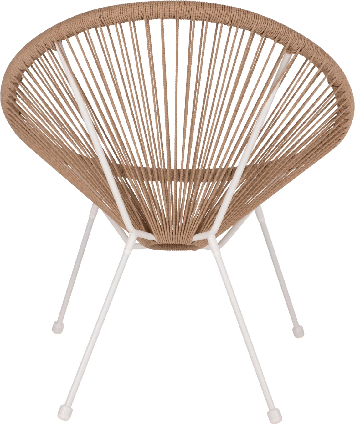 Gnezdo tipa naslanjač ACAPULCO iz belega kovine in naravnega ratana FH5871.02 70x73x79 cm